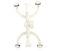 Plastique Blanc Pince de Titrage Double pour Burettes de Laboratoire | Côtés Élastiques, Maintien Sécurisé D’deux Burettes, Adaptée aux Flacons Erlenmeyer et Expériences Couleur Aléatoire