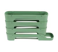 Plastique Boîte de Rangement à 4 Niveaux pour Œufs | Porte-œufs à Enroulement Automatique, Format Rectangulaire Compact, pour Portes Latérales du Réfrigérateur