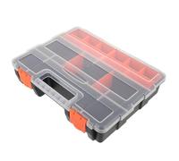 Plastique, Boîte de Rangement à Compartiments Portable Rectangulaire | Grosse Capacité, Fermeture Sécurisée, Organisation D’atelier et Garage, pour Clous, Rondelles et Entretoises