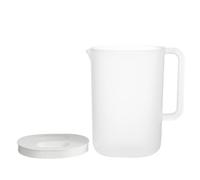 Plastique Bouilloire à Eau Froide 2,2 L avec Couvercle | Grosse Ouverture, Remplissage Facile et Versement Simple, PP Blanc, pour Pique-niques et Dîner