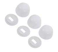 Plastique Cache-boulon de Toilette Blanc 3 Paires | Solution Pratique pour Masquer les Fixations, Remplacement des Capuchons Usés, Projet de Bricolage