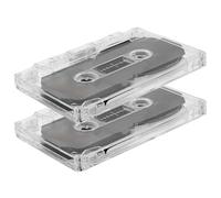 Plastique Cassette 90 Min Vierge 2 Pièces Audio | Noir, Lecture Fluide et Captation Précise, Faible Bruit de Fond, pour Cours et Entretiens