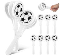 Plastique Claquettes de Football Blanc 10 Pièces | Bruyant Portable, Poignée Ergonomique, Effet Sonore Distinct, pour Garçon et Filles et Adultes