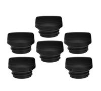 Plastique Couvercle de Base de Parasol Lot de 6 Pièces, Noir | Bases Remplies D’eau, Drainage Pratique, Remplacement des Capuchons Perdus ou Abîmés, Jardins et Terrasses