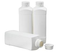 Plastique de Bouteilles de Developer Stopper Fixer Stockage de Produits Chimiques de Chambre Blanc 3X 1L pour Le développement de Film (3X 1L White)