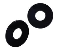 Plastique de Plaque à Bascule Rondelle Triple Noir | Pièce de Remplacement à Coller, pour Guitare, Anneau Rythmique, Format Noir