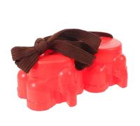 Plastique Échasses D’équilibre 2 Pièces Éléphant | Base Antidérapante Élargie, Bords Arrondis, Couleur Rouge, Usage en Maternelle et Parcours Familial