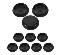 Plastique Embouts de Marcheur 43mm Noirs 10 Pièces | Cadres de Marche et Tubes de Support, Contact Uniforme au Sol, Protection Moquette et Sols Durs