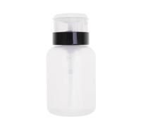 Plastique Flacon Pompe à Ongles Noir Blanc, Lot de 6, 250ml | Rechargeable et Étanche, pour Dissolvant Liquide, Organisation à Maison, Usage Salon et Apprentis