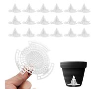 Plastique Flower Pot Hole Mesh Pad, 20pcs Cone Shape Plants Plants Grid Drainage Écran, Filtres de Jardin Fin Accessoires pour Les Pots de Plante de Cour extérieure