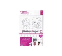 Plastique fou 2 feuilles Kokeshis + 6 porte-clés