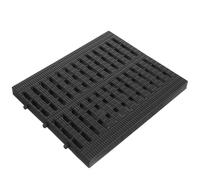 Plastique Grille de Caniveau pour Drainage extérieur Rectangulaire Noir | Structure Perforée, Installation sans Vis ni Boulons, Gestion des Eaux, Adaptée aux Tranchées de Voies D’Accès