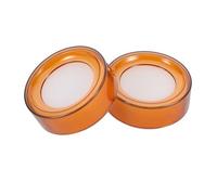 Plastique Humidificateur et Éponge à Tasse 2 Pièces Ron | Outil de Mouillage pour Bureau, Améliore la Prise des Documents, Réduit les Coupures de Papier, Orange