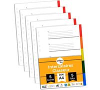 Plastique Intercalaires Classeur Din-A4, 5-Pièces, 5-Set, Intercalaire A4 En Polypropylène, Fabriqué En Allemagne