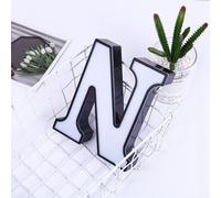Plastique LED 26 Alphabet anglais Lampe de nuit Décoration forme lettre Lumière pour proposer anniversaire Confession blanc ? blanc ?