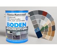 Plastique liquide 2,5L Revêtement de sol 25m² Peinture pour béton Revêtement béton, Couleur:Gris clair