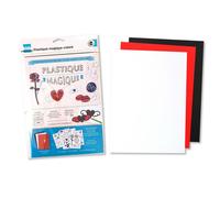 Plastique magique coloré thème amour (3 feuilles + 30 dessins) créatifs réalisations modelage cuisson diy