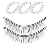 Plastique Noir Faux Cils Naturels Longs, 10 Paires, Maquillage | Usage Quotidien et Soirées, Confortables à Porter, Faciles à Retirer, Lot de Dix Paires
