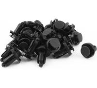 Plastique Noir Rivets Fastener voiture Bumper Push Clips 30 mm longues 25 pcs
