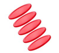 Plastique Palet de Hockey sur Air 5 Pièces Rouge 64mm | Compatibilité Large, Remplacement Épais, Usage Maison et Loisir, pour Queues et Plateaux de Jeu
