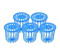 Plastique Panier à Nourriture Bleu 5 Pièces pour Perroquet | Rangement Fruits et Légumes, Maintien Sécurisé des Morceaux, du Bruit, Usage Quotidien Cage