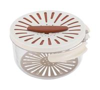Plastique Panier Égouttoir Double Couche avec Couvercle la Cuisine | Poignées Ergonomiques Pliables, Égouttage Anti-éclaboussures, Lavage Hygiénique des Salades et Légumes, Rangement Pratique