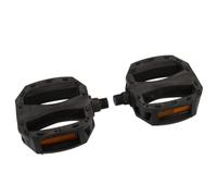 Plastique Pédales de Vélo 12mm 3 Paires pour Garçon et Filles | Plateforme Large, Filetage Américain 12mm, Noir, pour Bicyclettes et Usage DIY