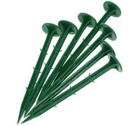 Plastique Piquets de Jardin Anti- 100 Pièces Vert pour Toile | Fixation de Toile et Bâche, Usage Jardin Quotidien, Résistance à Flexion, Lot Pratique