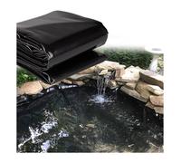 Plastique polyéthylène, Feuille de plastique en polyéthylène robuste à membrane résistante à l'humidité, flexible noire, doublure préformée durable for étangs à poissons de jardin(2x2.5m(6.5x8.3ft))