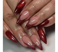 Plastique Presse Sur Les Ongles Glitterys French Tip Design Non Toxic Faux Ongles Pour La Fête Quotidienne Occasions Styles Tendance Skimmers Stickers De Clous De Pointe Française