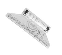 Plastique Règle Roulante D'ingénieur Blanc pour Dessin Précis | Roulette et Règle Intégrées, Lignes Parallèles Verticales, Tracés Droits et Courbes, Usage Dessin Design