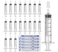Plastique Seringue,52 Pcs Réutilisable 5ml Seringues avec Casquettes | Sans Aiguille Petite Seringue a Huile Pour Laboratoire Scientifique Industriels Jardin Arrosage Mesure de Liquide