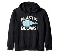 Plastique Souffle ! Protéger Les Baleines Vie Mer Réduire Recycle Meme Sweat à Capuche