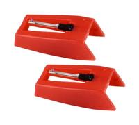 Plastique Stylet de Gramophone et Aluminium Conique Rouge | Pièce de Remplacement, Installation Facile, Suivi Stable, Restitution Nette des Voix et Musique