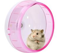 Plastique super silencieux exercices de roulement jouet roue pour petits animaux hamster cochon d'Inde chinchillapink