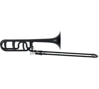 Plastique Trombone Sib/F Bell: 216mm Super Léger avec Embouchure & Étui Noir Mat