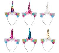Plastique Unicorn Bandeaux,Serre-têtes en Forme Licorne,Bandeaux en Plastique Licorne,Bandeaux de Licorne en Plastique,Bandeau de Corne de Licorne,Unicorn Bandeaux,Corne Bandeau (B)