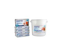 Giotto – Pâte à modeler autodurcissante OMYACOLOR Plastiroc blanche Pack 5×1 kg + boîte hermétique