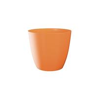 Plastkon Déco Pot Decorative Flower Pot Ella Brillant Diamètre 11 cm, Orange