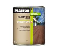 PLASTOR - Plastor Saturateur Primo-T Deck à Base d'Huile Naturelle - Conditionnement 1L, Couleur TECK