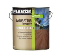 PLASTOR - Plastor Saturateur Primo-T Deck à Base d'Huile Naturelle - Couleur Teck, Conditionnement 5L