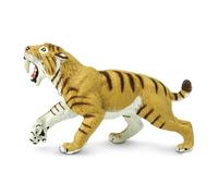 Plastoy - 2797-29 - Figurine - Animal - Tigre A Dents De Sabre Adulte, Noir, Jaune.