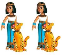 Plastoy - 60513 - Figurine Astérix - Cléopâtre Panthère (Lot de 2)