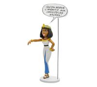 Plastoy Astérix Figurine Cléopâtre collection Bulles "… Qu'on serve l'apéritif aux crocodiles sacrés !" nouvelle édition - Résine - 21 cm