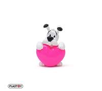 Plastoy Astérix Figurine Idéfix cœur rose - PVC - 6 cm