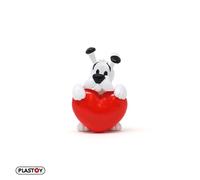 Plastoy Astérix Figurine Idéfix cœur rouge - PVC - 6 cm