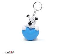 Plastoy Astérix Porte-clés Idéfix cœur bleu - PVC - 10 cm