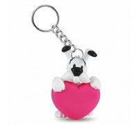 Plastoy Astérix Porte-clés Idéfix cœur rose - PVC - 10 cm