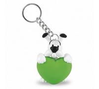 Plastoy Astérix Porte-clés Idéfix cœur vert - PVC - 6 cm