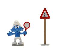 Plastoy Figurine Collection Pixi Les Schtroumpfs, Panneau de signalisation 6485 (2021)